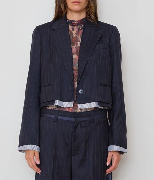 The Cocktail Blazer - Navy Stripe